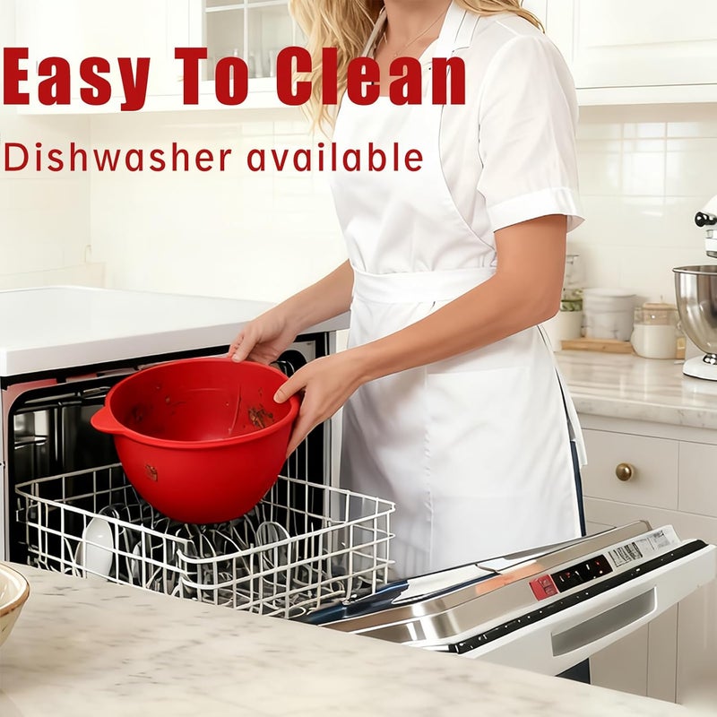 Eascandy Silicone Liners for KitchenAid 5 Quart Stand Mixer - Stand Mixer Accessories for 4.5 Quart Mixer, No More Mixer Bowls Needed - 3 Liners & 3 Lids - Image 5